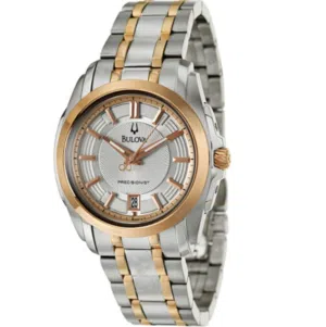 ساعة Bulova Precisionist - تصميم ذهبي فضي فاخر، جديدة.