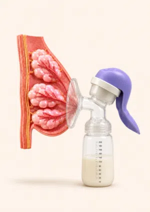 مضخة حليب الأم اليدوية المريحة REALBUEE