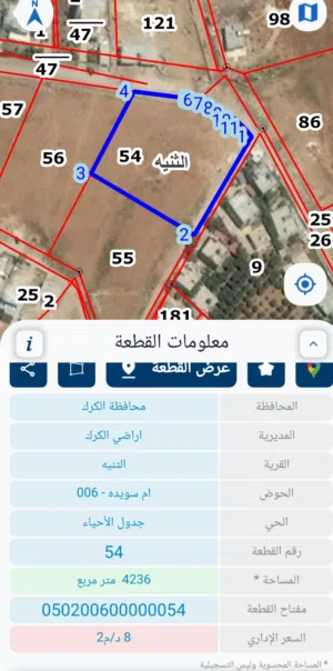 قطعة أرض داخله التنظيم للبيع