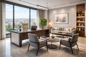 مكتب للايجار مساحة 225 م تشطيب سوبر ديلوكس