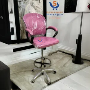 كرسي كاشير مع مسند قدمين كرسي مكتب كاشير الارتفاعات /ريسبشن / مختبر / عيادات / شركات / سوبرماركت