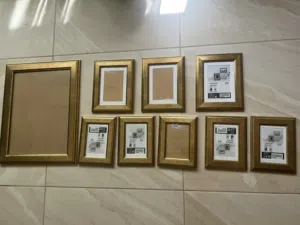 مجموعة براويز ايكيا مذهبة فريم عريض