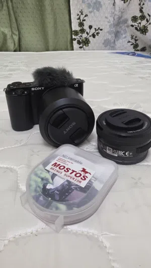 Sony ZV-E10 Mirrorless Camera for Sale - Sony 50mm Portrait Lens, 16-55mm Kit Lens, ND Filter