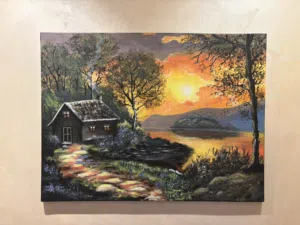 رسمة غروب الشمس handmade