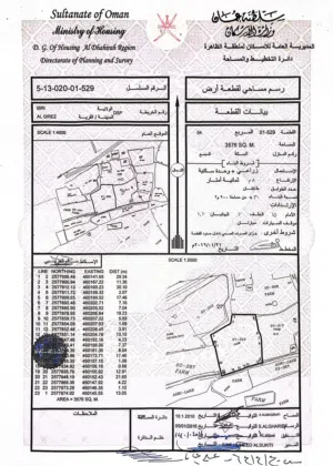 أرض زراعية للبيع في ولاية عبري بمساحة 3576 متر مربع