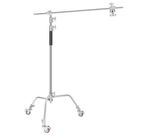NEEWER Pro 100% Metal C Stand Light Stand with Wheels