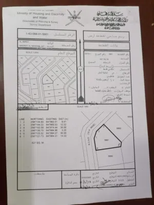 للبيع ارض سكنيه في مدينه النهضه الامتداد الأول مساحتها 627 م