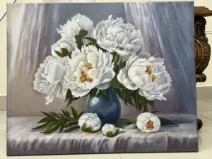White peonies