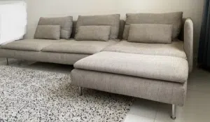 Original Ikea L Shape Sofa - Fully Washable - Gray colour  كنبة أيكيا حرف L قابلة للتعديل والغسيل