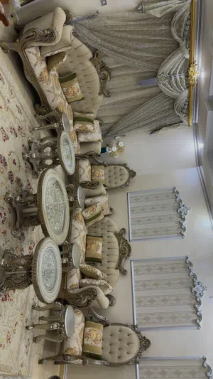 للبيع طقم كنب4 قطع +ستاره+سجاده+طاولات