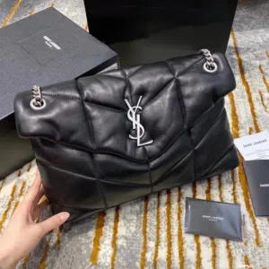Black Quilted Chain Shoulder Bag – Designer Inspired Luxury Handbag
