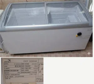 ZENET Glass Door Freezer Showcase 600L