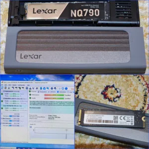 للبيع Nvme SSD 1TB Lexar جديد مع الكيس لنقل ملفات استعمل 3 ساعات فقط