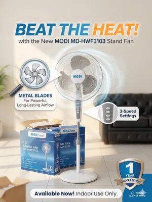 Modi Electric 16" Stand Fan (Open Box / Unused)