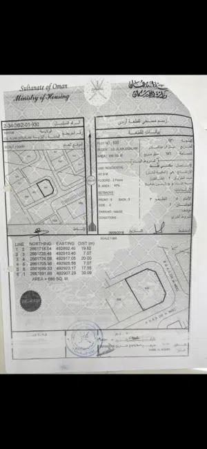 تتوفر أرض للبيع في ولاية صحم.