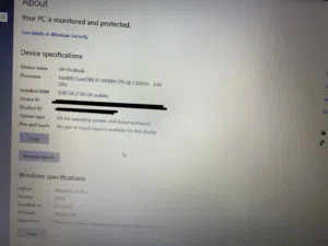 لابتوب HP جيل رابع للبيع