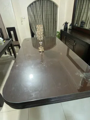 طاولة سفره خشب زان بحجم 8 كراسي بدون الكراسي