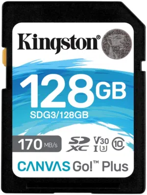 كرت ذاكرة لكميرات التصوير SD CARD128GB 170MB/S KINGSTON