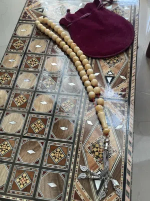 مسبحه تراب كهرمان /39 خرزه / مقاس خرزه 10