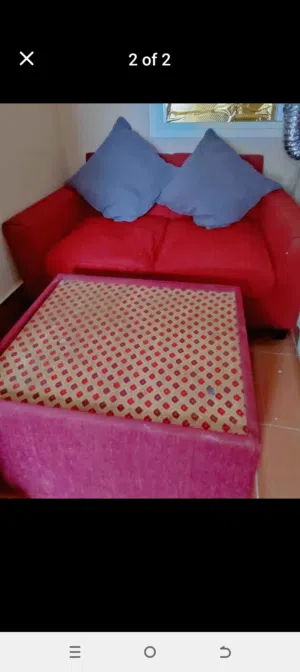 sofa with table