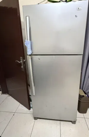 LG silver double door refrigerator