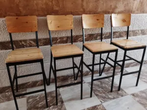 كراسي كاونتر ستولز وطاولات حديد وخشب للمطعم والمطبخ وكافيهات حسب الطلب