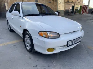 هيونداي اكسنت موديل 1999 ماتور 1500 cc 2جيد لون ابيض