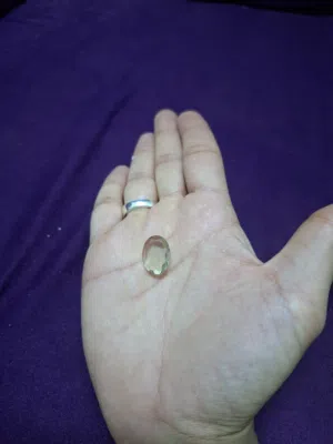 حجر أمتيست جمشت أخضر طبيعي مع فحص natural green amethyst stone