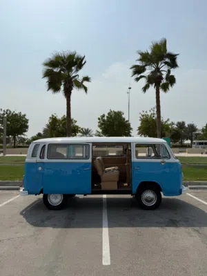 1974 Volkswagen Kombi (Type 2) Classic - Two-Tone Blue & White, New Tan Leather Interior