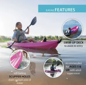 قارب كاياك مع مجداف  Kayak Boat with Paddle