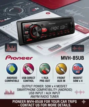 Pioneer MVH-85UB Car Stereo USB / AUX / Media Player