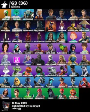 حساب فورتنايت للبيع