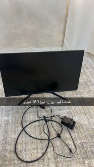 شاشة قيم اون 180 هيرتز نضيفه ما تشكي من شي أمورها طيبة 24 انج