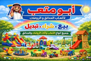 نشتري العاب و اثاث و لوازم الحدائق و المزارع و الروضات و المدارس الحضانات