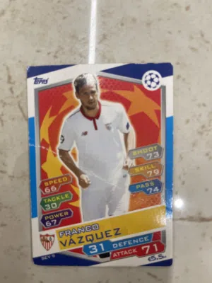 بطاقة فرانكو فاسكيز الأصلية – إشبيلية – Topps دوري أبطال أوروب