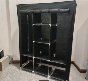 خزانة ملابس/خزانة قابلة للطي/رف تخزين متعدد الأغراض، منظم خزانة ملابس قابل للطي من القماش والبلاط