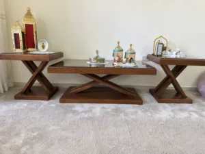 طاوله وسط مع جانبيتين جديد