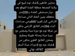 266 m2 5 Bedrooms Townhouse for Sale in Al Batinah Al Masnaah