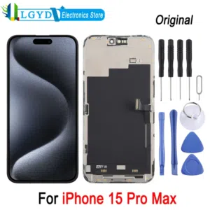شاشة IPHONE 15 PRO MAX أصلية شركة فكك 100% .   شامل التركيب