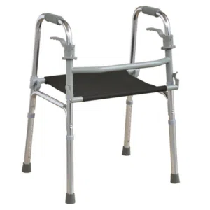 مشاية (ووكر) قابلة للطي ومزودة بمقعد قماشي   النخب الاول قابل لتعديل الارتفاع