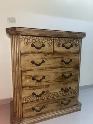 خزانة أدراج خشب طبيعي