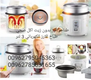 طباخ الأرز الكهربائية بدون زيت الحجم 3 لتر