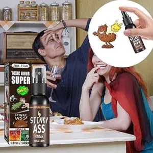 عبوة بخاخ الرائحه السيئه جدا لعمل مقلب مع اصدقائك  لاينسى تكفي استخدام 30 مره  رائحه لمدى 50 متر