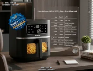 قلاية فريش 5 لتر ديجيتال 1500 واط بـ شاشة تحكم تاتش بـ نافذة عرض شفافة جديدة FRESH FAF-D1500B