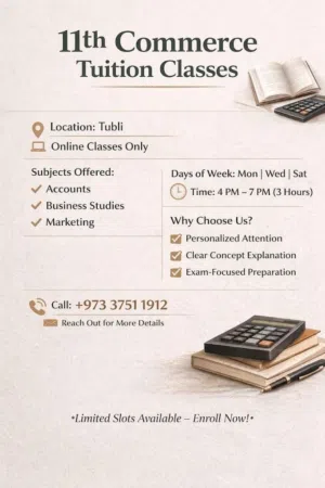 Online tuitions for commerce 11th standard