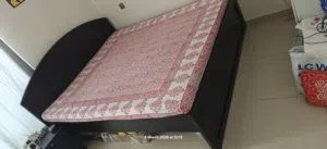 Urgent sale - King Size Double Bed with Mattress  Large Open Storage – Excellent Condition