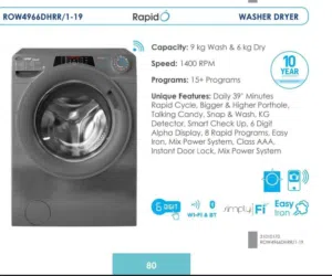 CANDY WASHING MACHINE AUTOMATIC 7KG