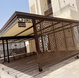 حداد مظلات خشبي كيرلي كسباني مظلات غرف ديوانية