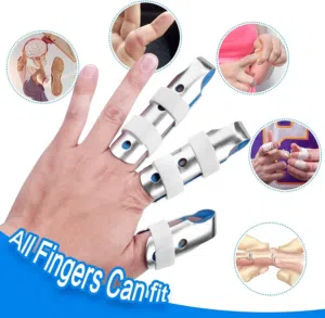 جبيرة الإصبع المصنوعة من الألومنيوم دعامة دعم الإصبع المعدنية جبيره اصبع دعامه اصابع 3 قطع