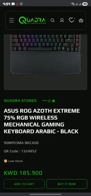 Rog Azoth Extreme 75% Tri Mode Connectivity (Arabic)